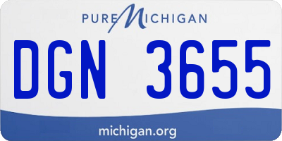 MI license plate DGN3655
