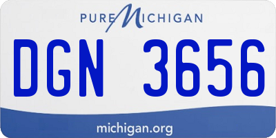 MI license plate DGN3656