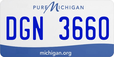 MI license plate DGN3660