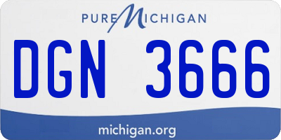 MI license plate DGN3666