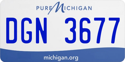 MI license plate DGN3677