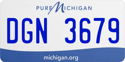 MI license plate DGN3679