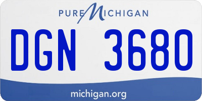 MI license plate DGN3680
