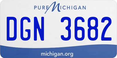 MI license plate DGN3682