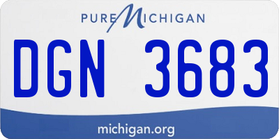 MI license plate DGN3683