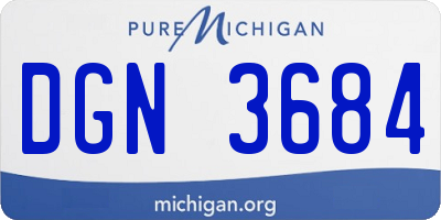 MI license plate DGN3684