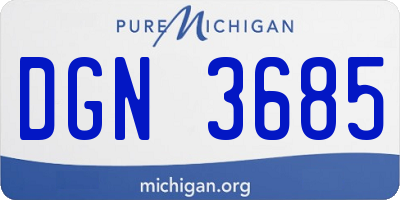MI license plate DGN3685