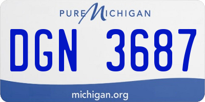 MI license plate DGN3687
