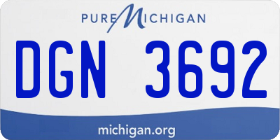 MI license plate DGN3692