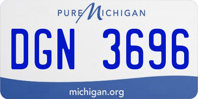 MI license plate DGN3696