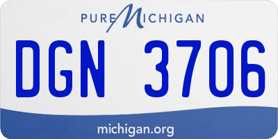 MI license plate DGN3706