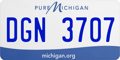 MI license plate DGN3707