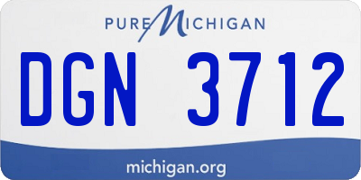 MI license plate DGN3712