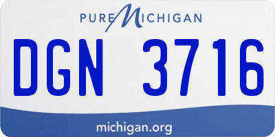 MI license plate DGN3716