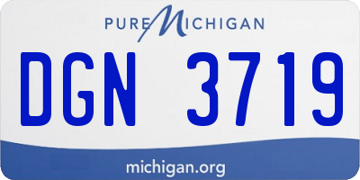 MI license plate DGN3719