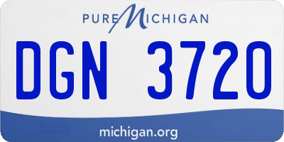 MI license plate DGN3720
