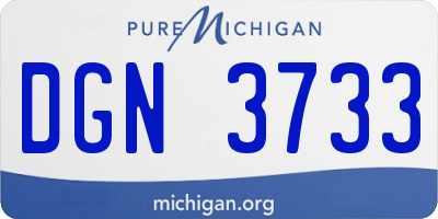 MI license plate DGN3733