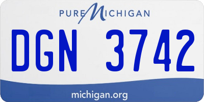 MI license plate DGN3742