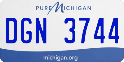 MI license plate DGN3744
