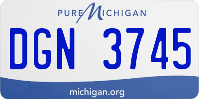MI license plate DGN3745