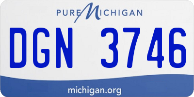 MI license plate DGN3746