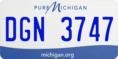 MI license plate DGN3747