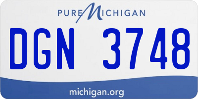MI license plate DGN3748