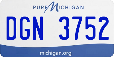 MI license plate DGN3752