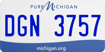 MI license plate DGN3757