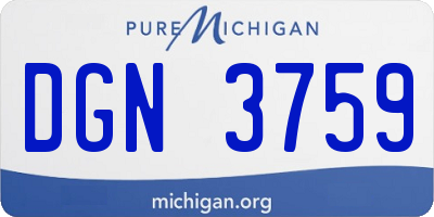 MI license plate DGN3759