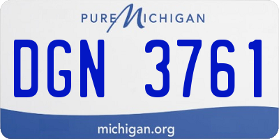 MI license plate DGN3761