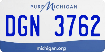 MI license plate DGN3762