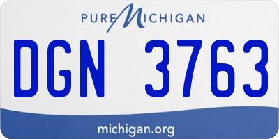 MI license plate DGN3763