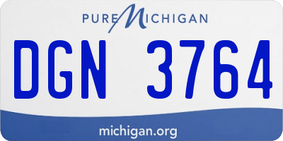 MI license plate DGN3764