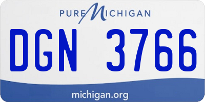 MI license plate DGN3766