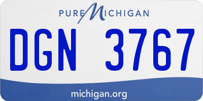 MI license plate DGN3767