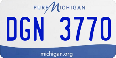 MI license plate DGN3770
