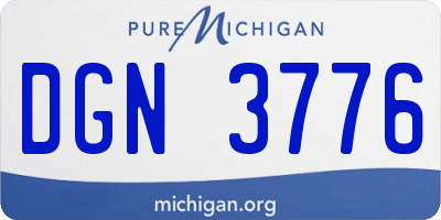 MI license plate DGN3776