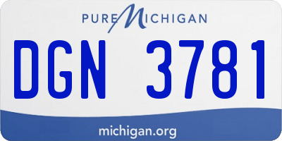 MI license plate DGN3781