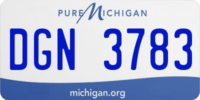MI license plate DGN3783