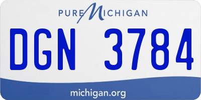 MI license plate DGN3784