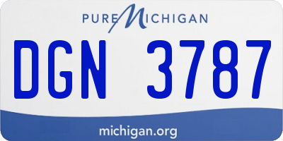 MI license plate DGN3787