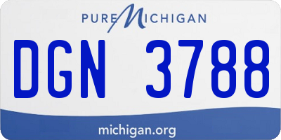 MI license plate DGN3788