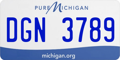 MI license plate DGN3789