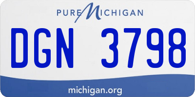 MI license plate DGN3798