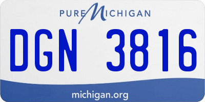 MI license plate DGN3816