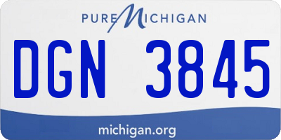 MI license plate DGN3845