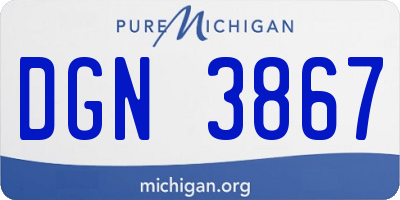 MI license plate DGN3867