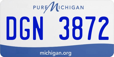 MI license plate DGN3872