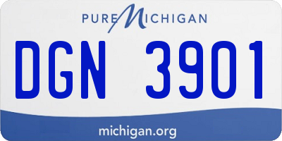 MI license plate DGN3901